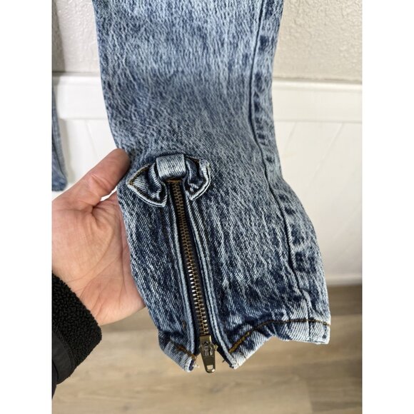 Vtg Palmetto's Acid Wash Mom Jeans 25” Waist Bow Zipper Ankle 80s Denim Retro - Picture 7 of 12